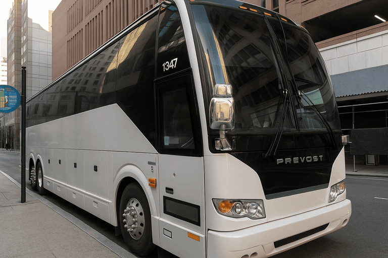 a Troy Coach Bus Service coach bus