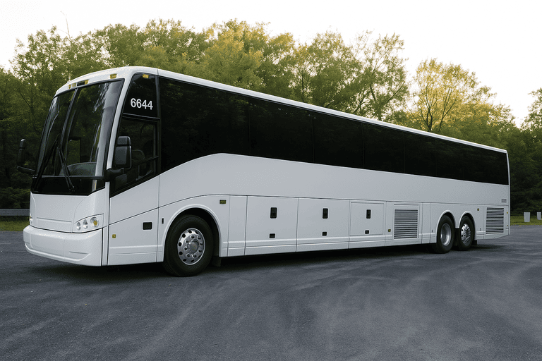 exterior of Troy Coach Bus Service coach bus