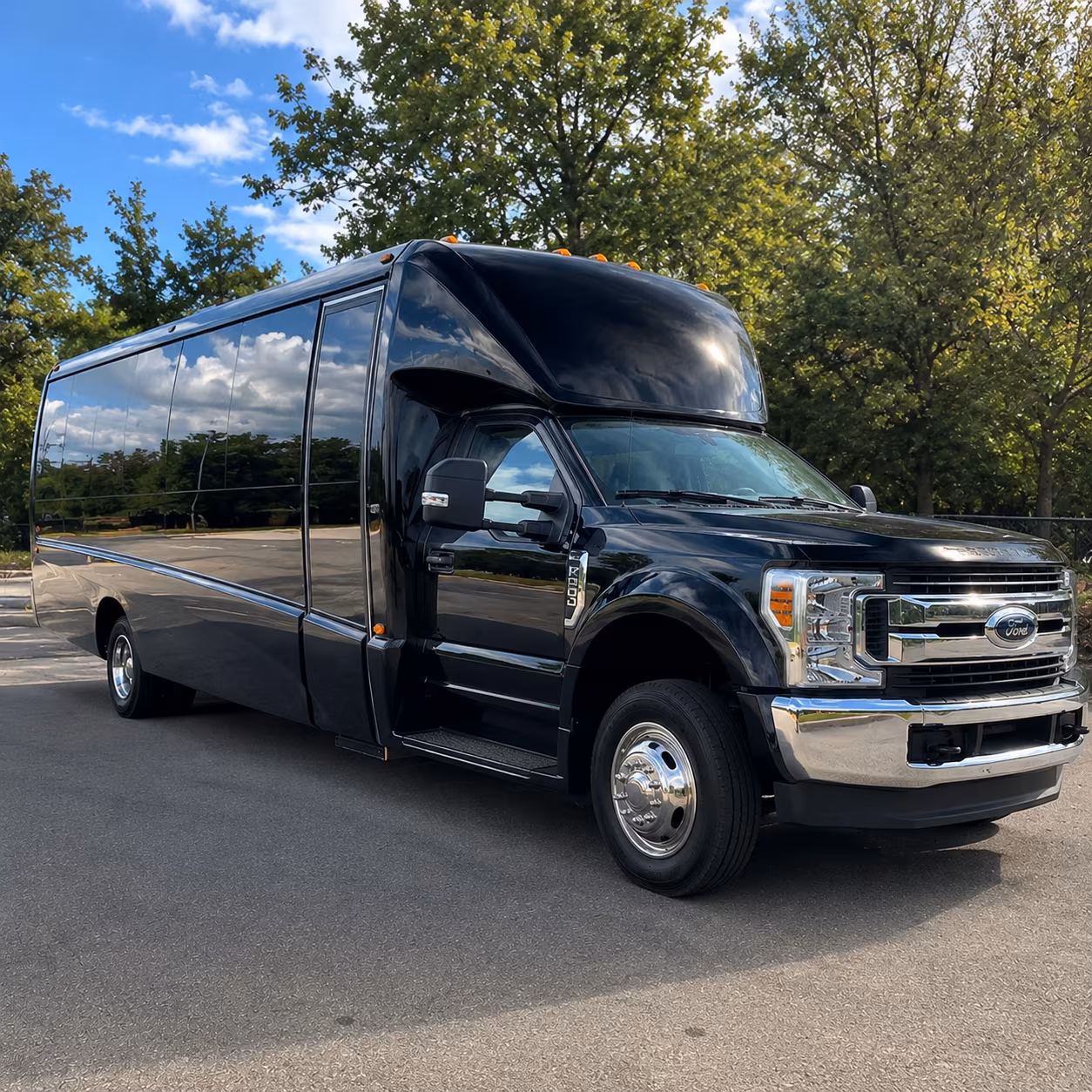 charter buses for large troy prom groups heading out together