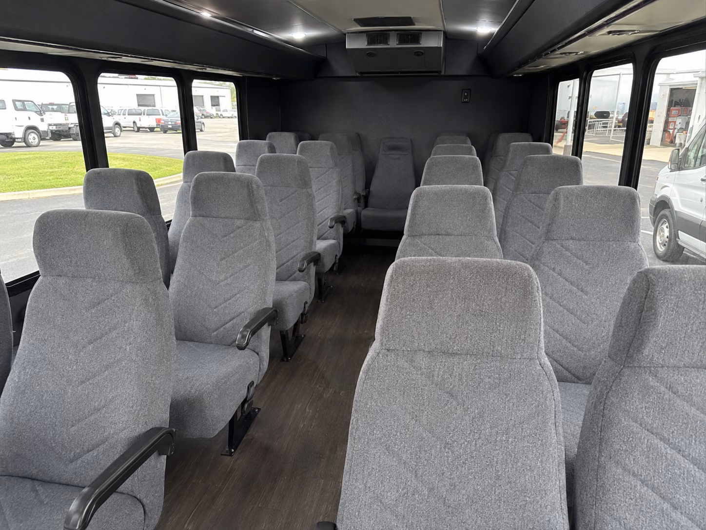 troy 15 passenger minibus interior