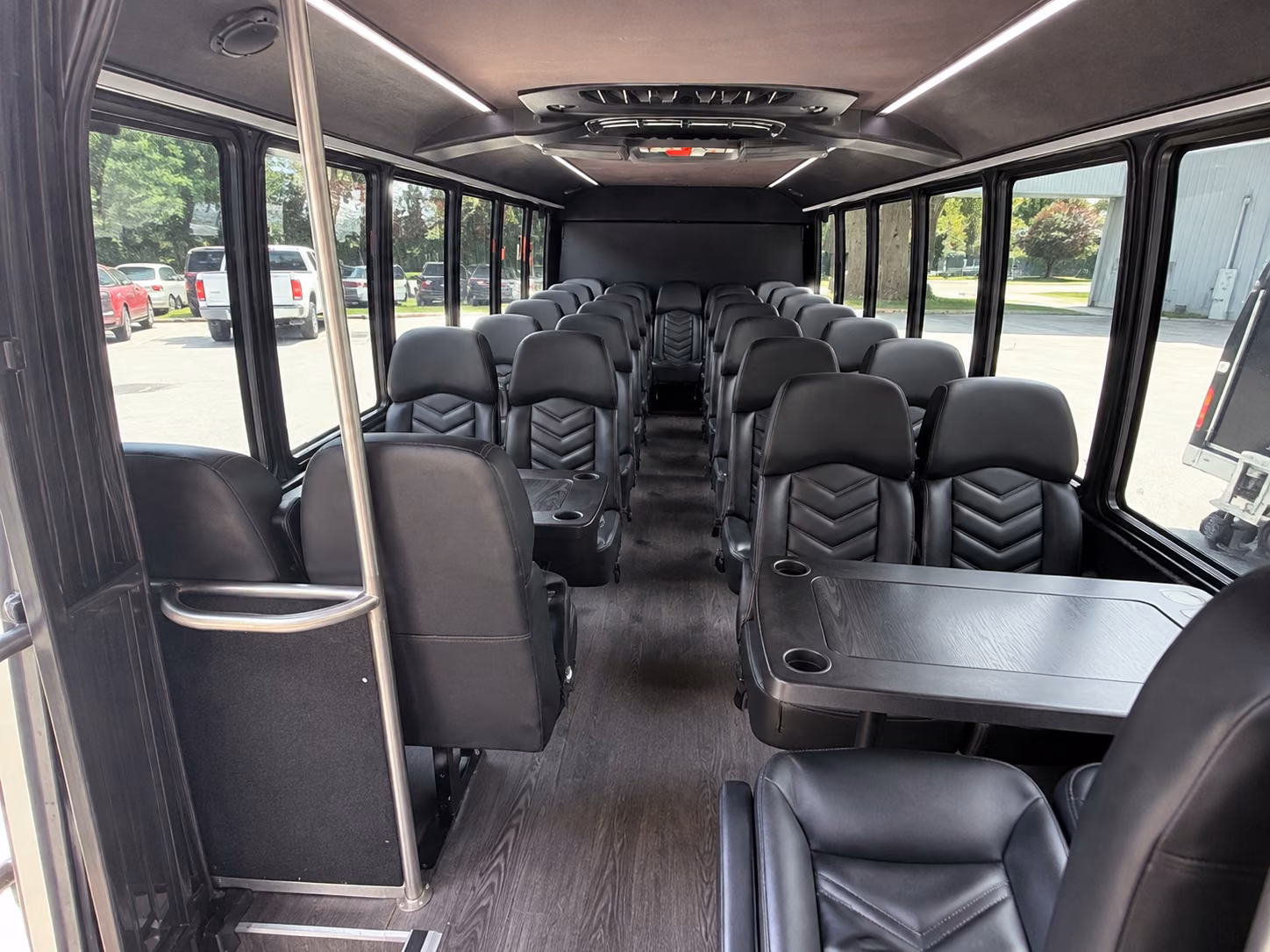 troy 18 passenger minibus interior
