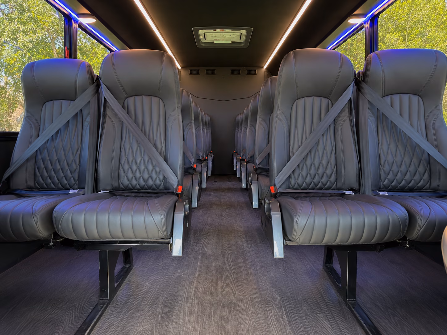 troy 20 passenger minibus inside