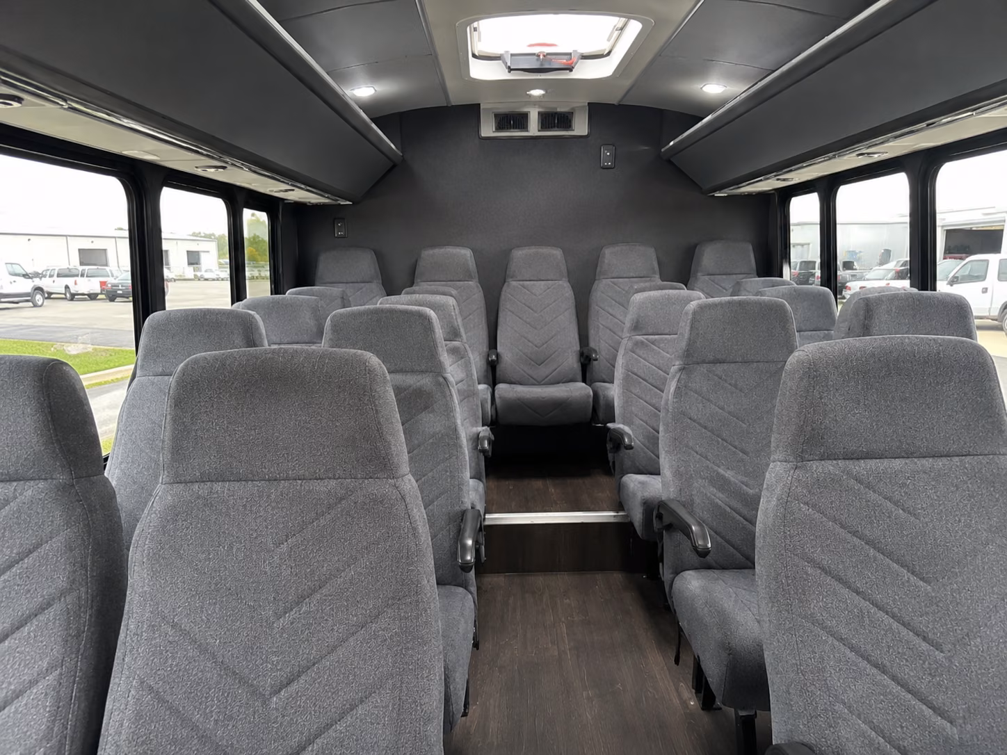 troy 20 passenger minibus interior