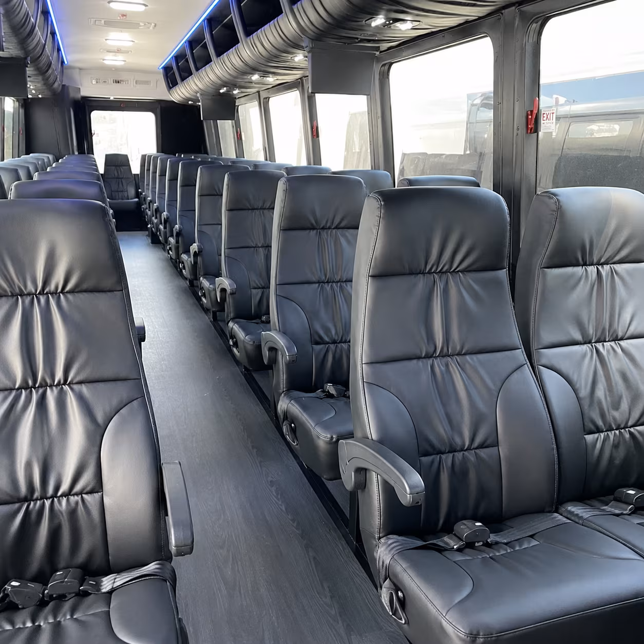 troy 25 passenger minibus inside