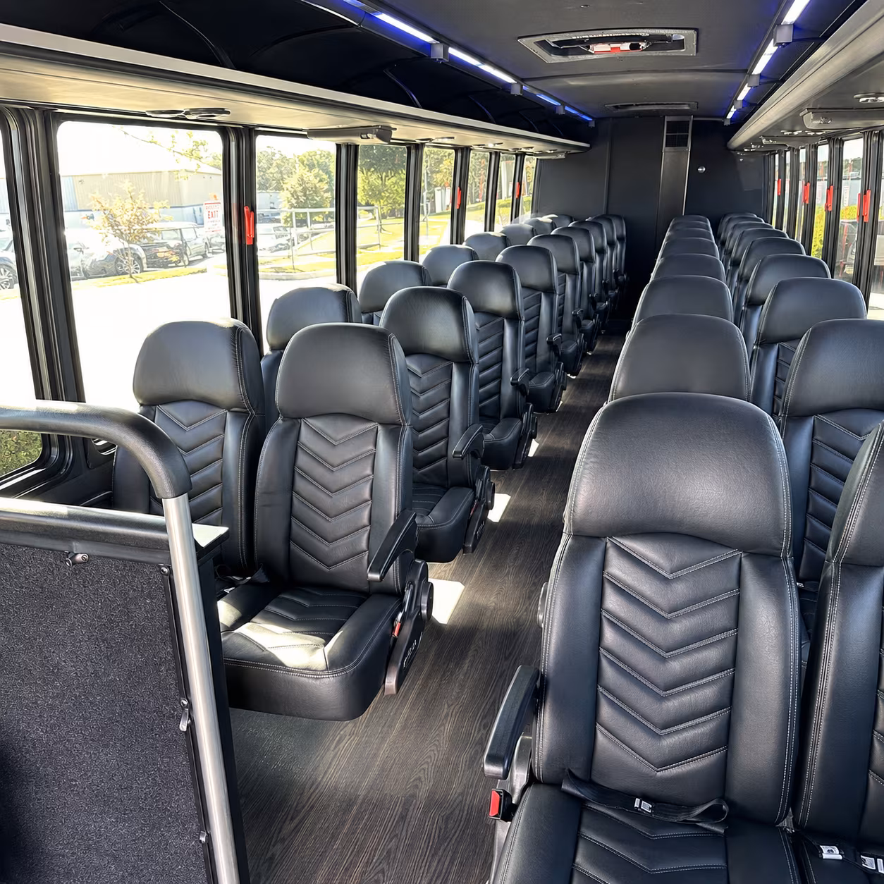 troy 28 passenger minibus inside