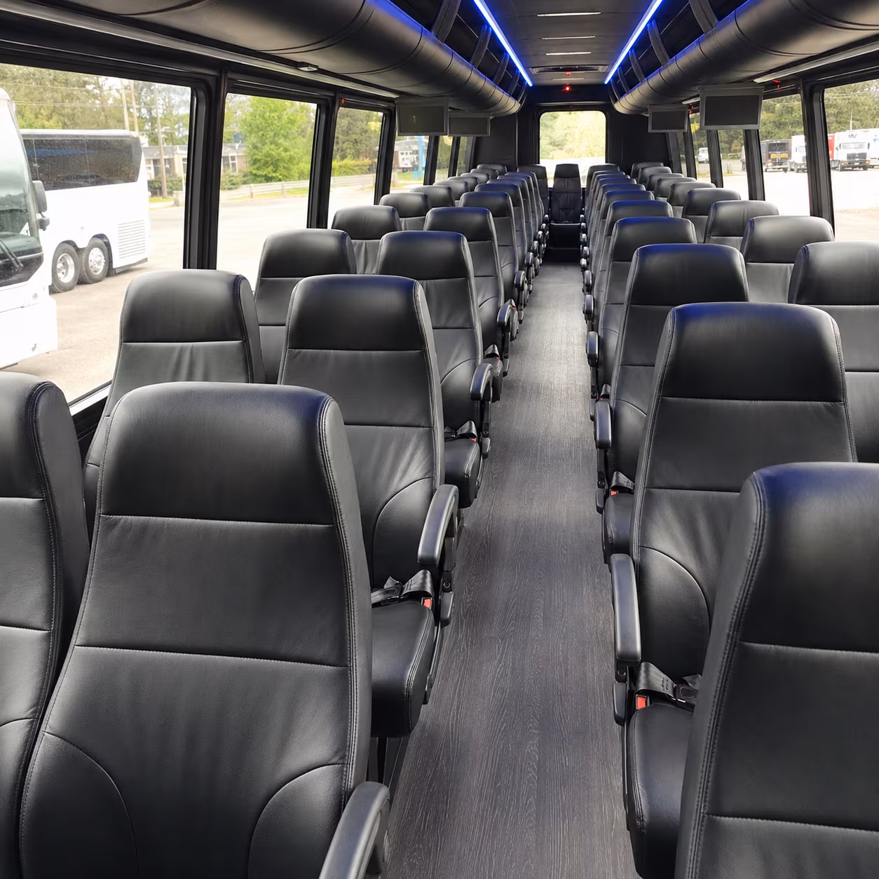 troy 30 passenger minibus interior