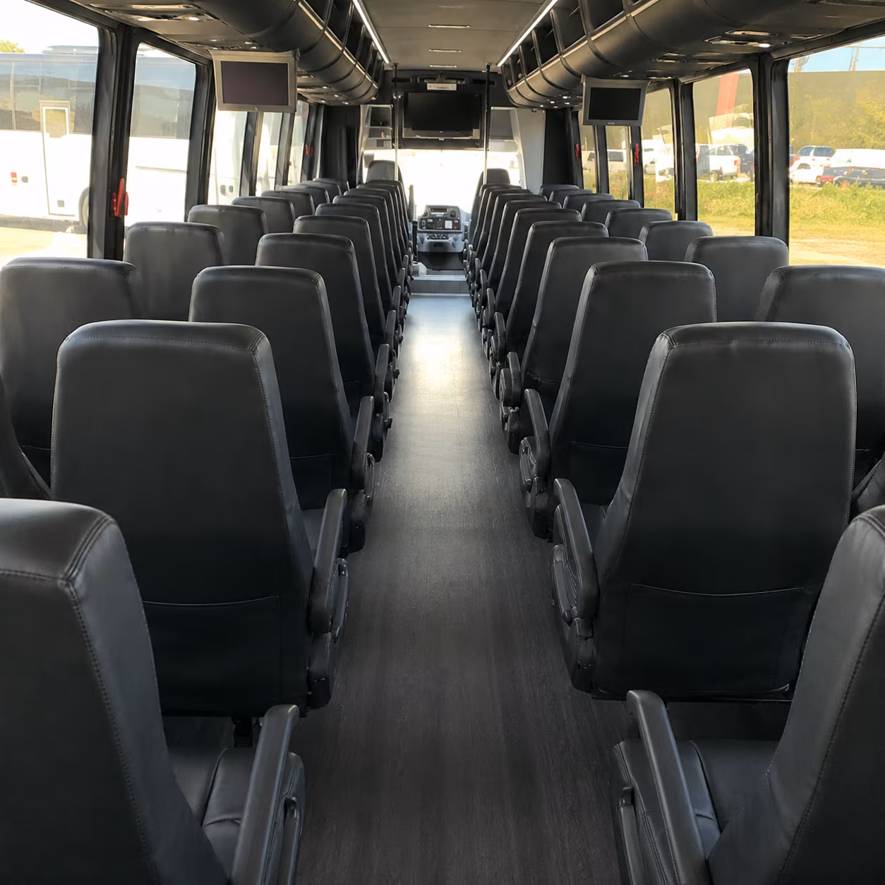 troy 35 passenger minibus interior