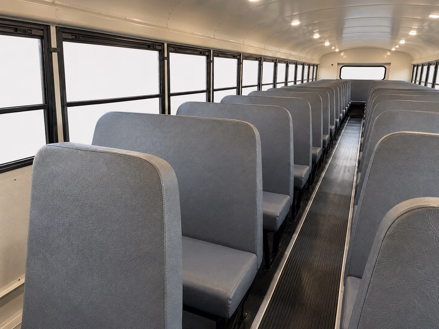 troy school bus inside